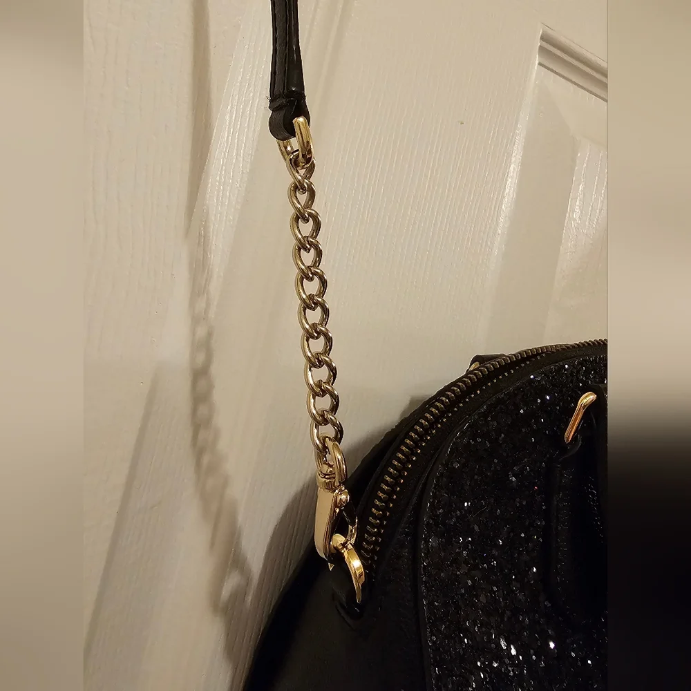 Kate Spade EUC Laurel Way Glitter Mini Riley Crossbody - Black